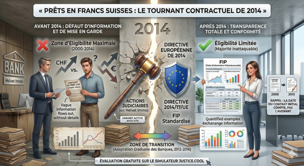 Prêts en francs suisses : pourquoi les contrats signés après 2014 sont-ils rarement éligibles à l&rsquo;annulation ?